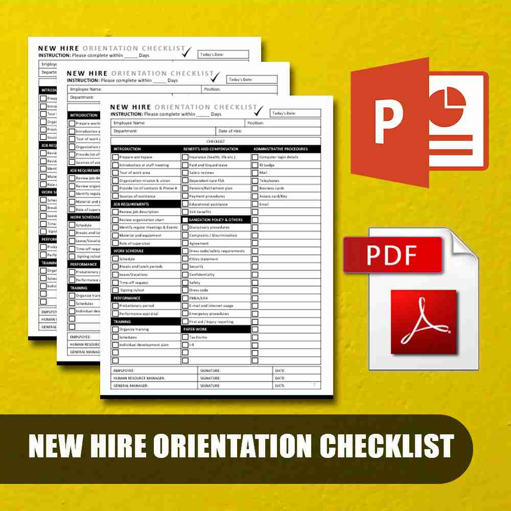 New Employee Orientation Checklist Template